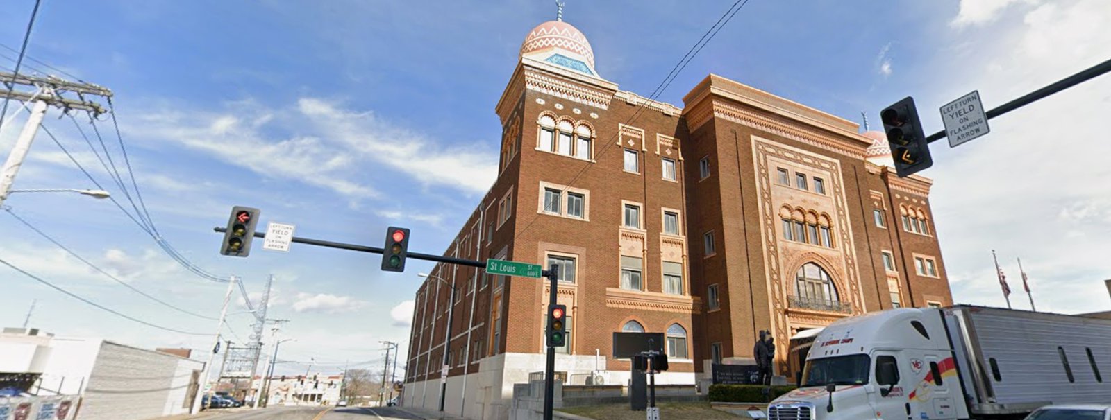 Exterior view of Abou Ben Adhem Shrine Mosque Springfield MO building
